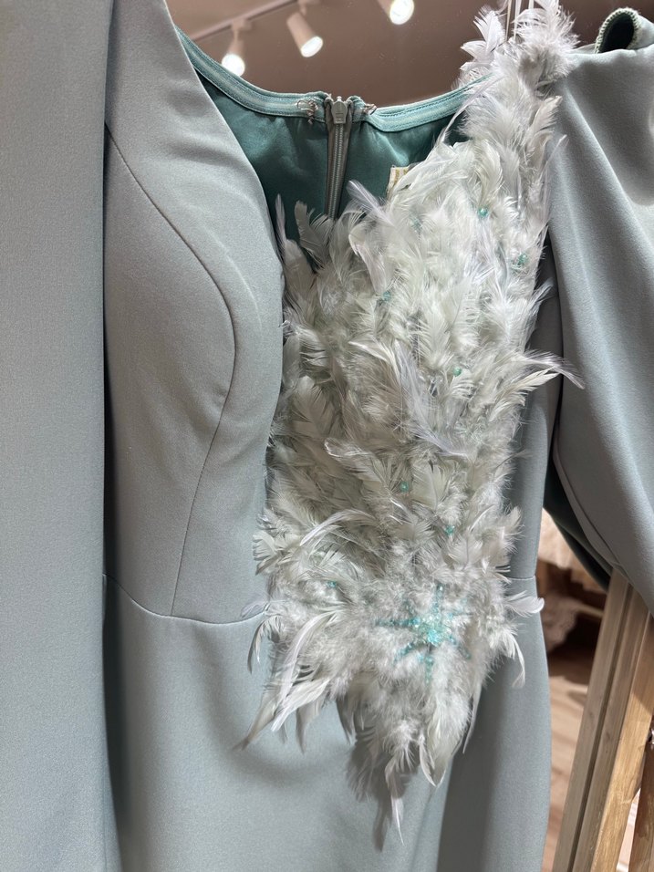 Mint yeşili Couture tasarım - Görsel 2