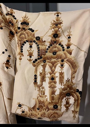 Nakışlı Uzun Japon Kimono - Görsel 5