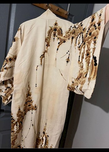 Nakışlı Uzun Japon Kimono - Görsel 4