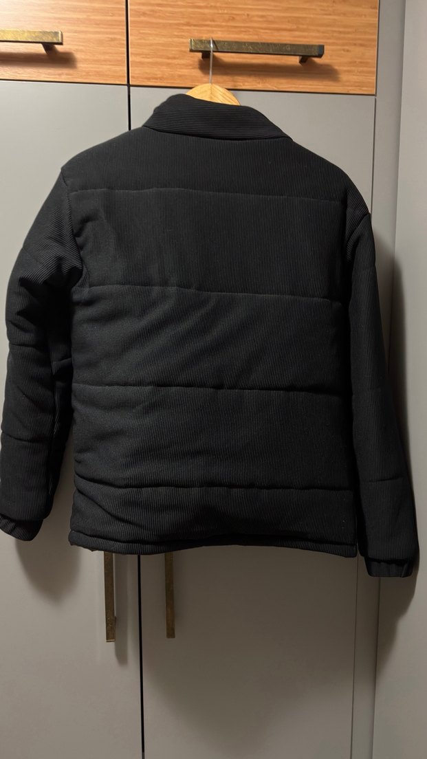 Siyah Fermuarlı Kadın Kış Montu - Görsel 5