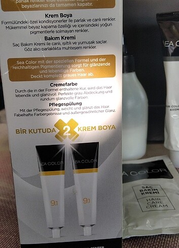 Diğer Sea color 9.1 elmas sarısı saç boyası