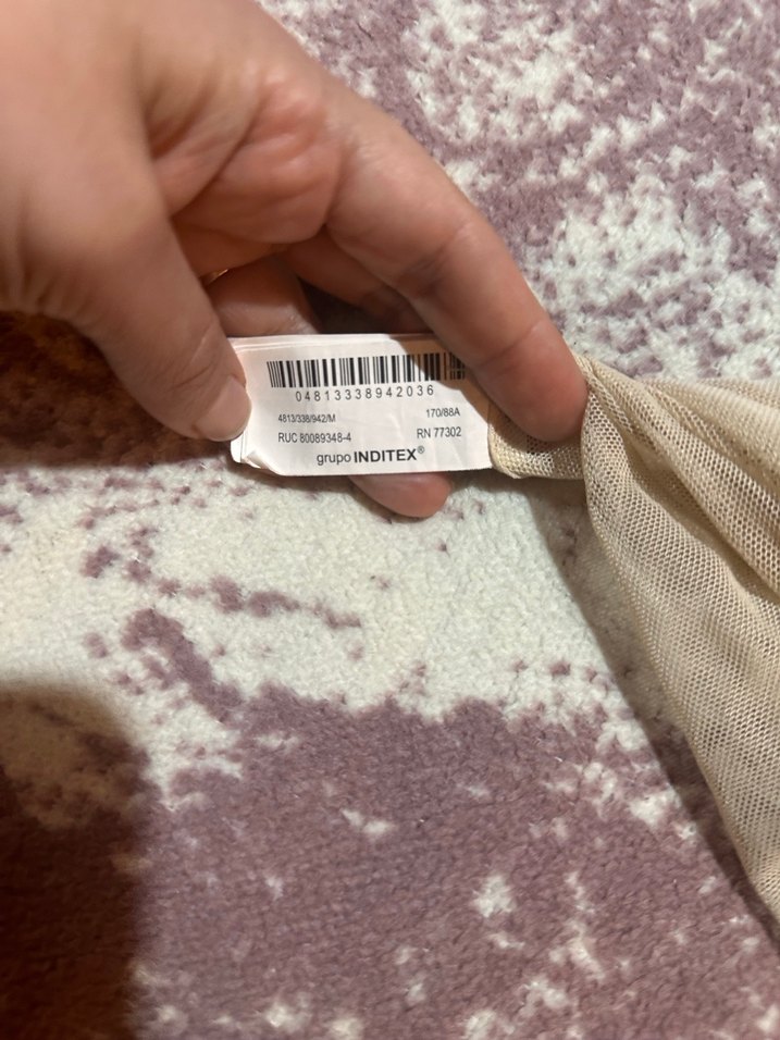 Zara Bej  Drapeli Straplez Bluz - Görsel 4