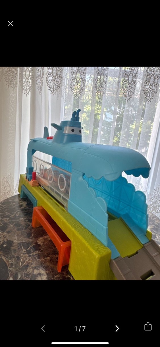 Cars hot wheela  Mavi Oyuncak Tren ve Araba Seti - Görsel 2