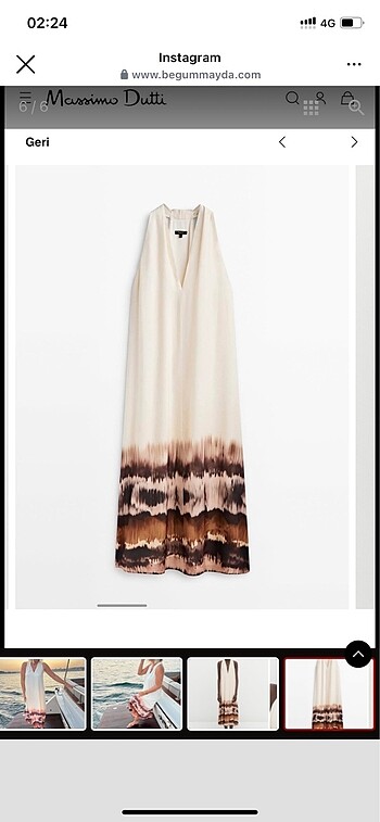 Massimo Dutti Beyaz elbise