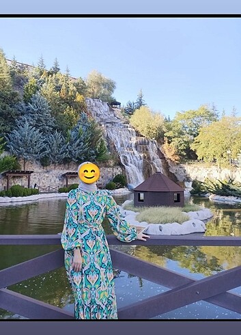 Renkli tesettür elbise