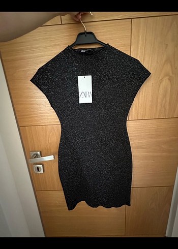 Zara Siyah Triko Elbise