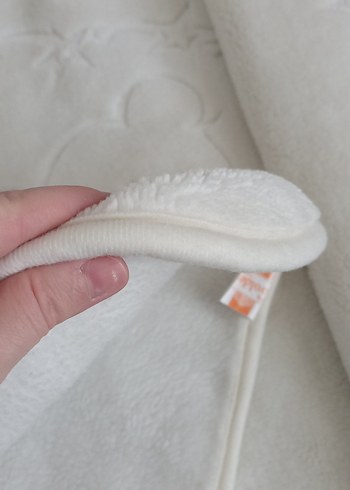 Beyaz Çocuk Battaniyesi, Yumuşak Dokulu - Görsel 5