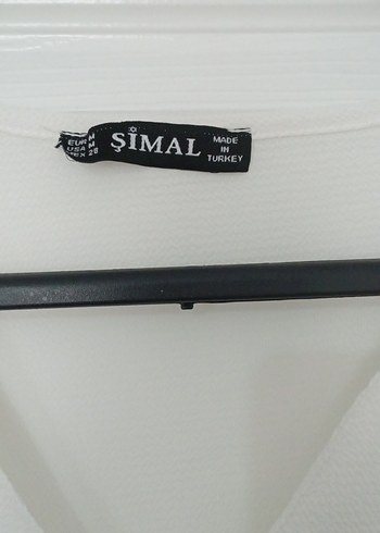 Beyaz V Yaka Kısa Kollu Salaş Bluz - Görsel 4