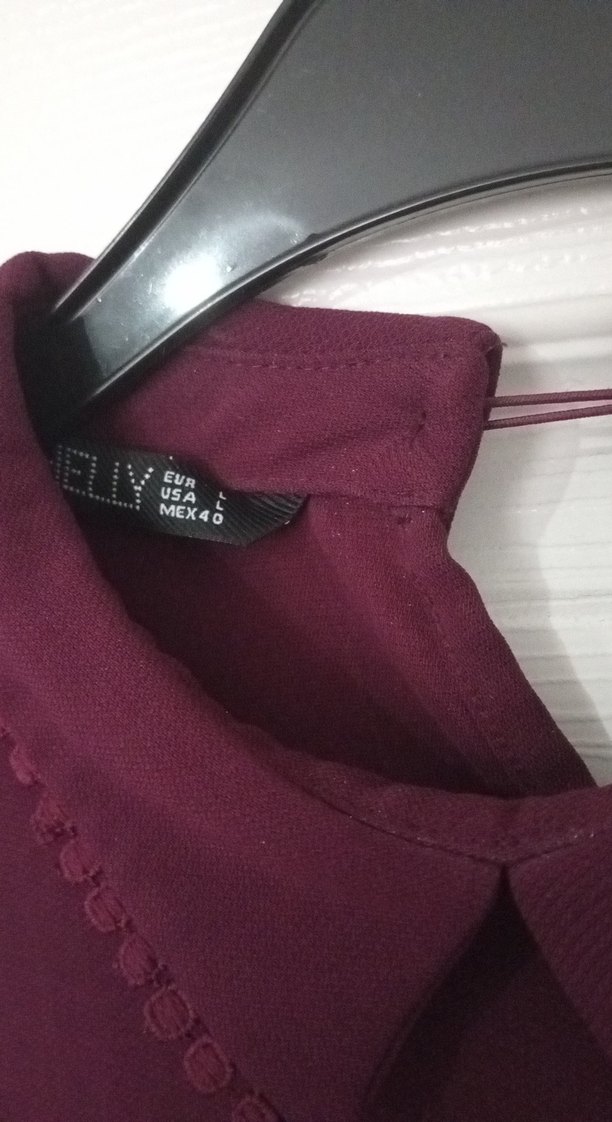 Uzun Kollu Bordo Nakışlı Bohem Tunik - Görsel 4