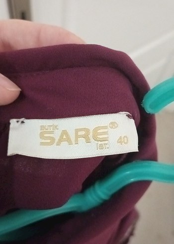 Bordo Nakışlı Uzun Kollu Bohem Tunik - Görsel 8