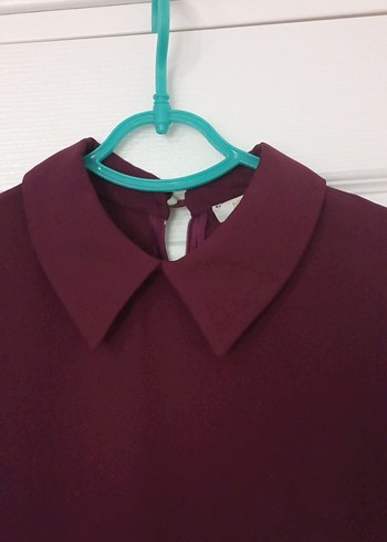 Bordo Nakışlı Uzun Kollu Bohem Tunik - Görsel 5