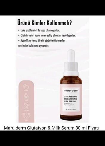 Maruderm Glutatyon Leke Karşıtı Süt Serum 