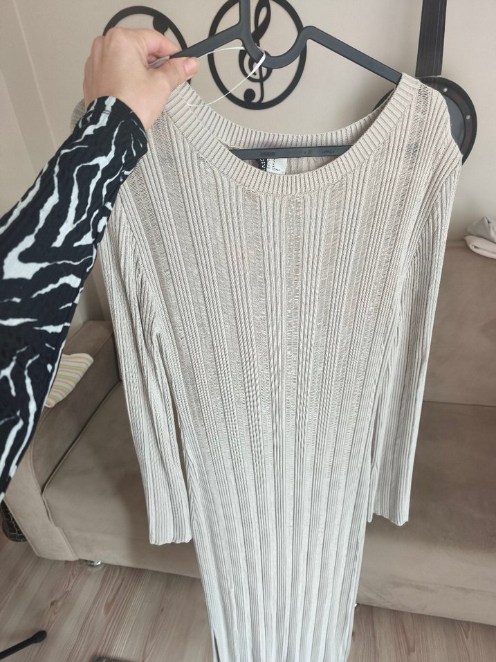 H&M triko Uzun Elbise - Görsel 3