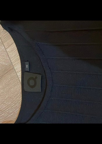 network que marka siyah triko elbise - Görsel 3