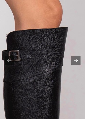 Ecenin Butigi Siyah Hakiki Deri Kadın Çizme - Görsel 7