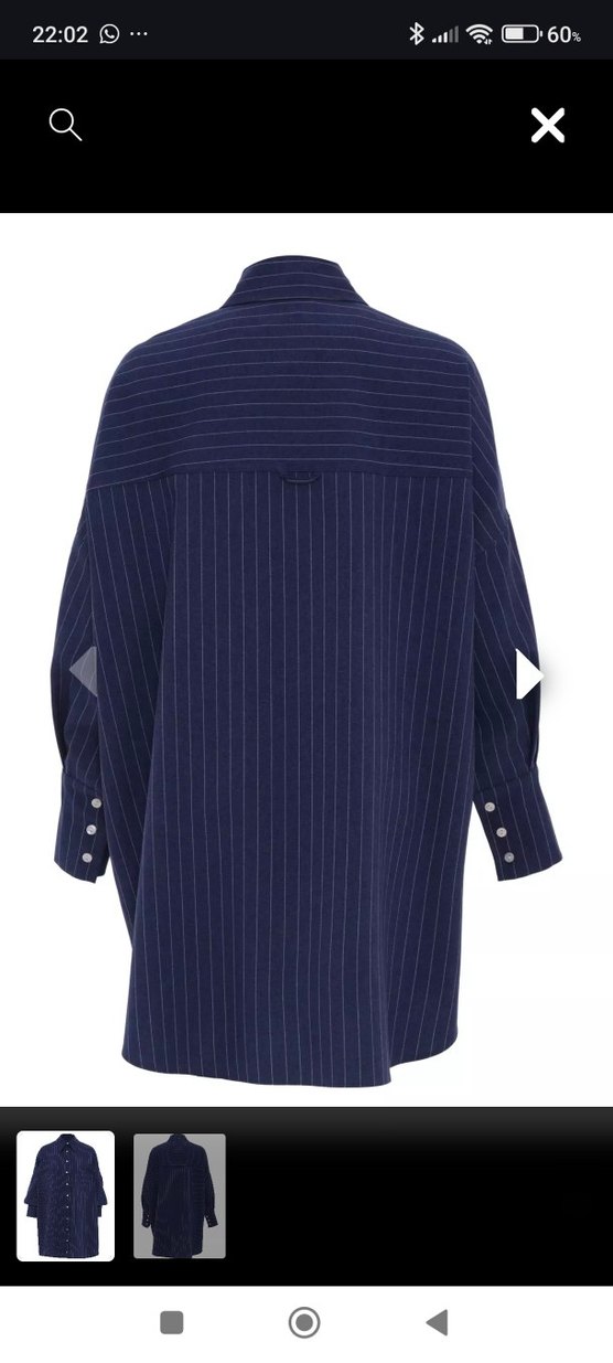 Keikei Düğmeli Lacivert Kadın Gömlek - Görsel 3