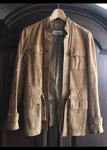 Zara%100 süet Kemerli Ceket - Görsel 4