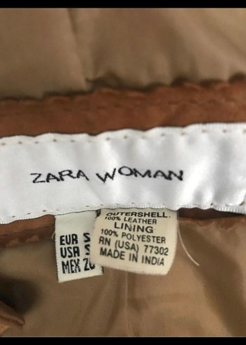 Zara%100 süet Kemerli Ceket - Görsel 2