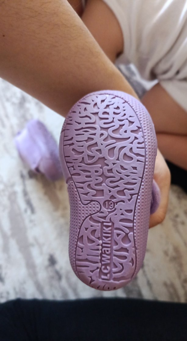 Kız Çocuk Mor Polar Ev Terliği Velcro - Görsel 3