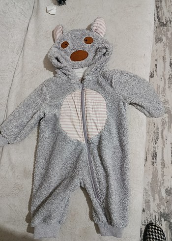 Gri Örgü Bebek Tulumu - Görsel 2