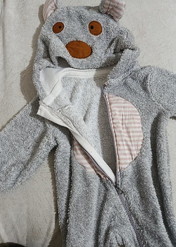 Gri Örgü Bebek Tulumu - Görsel 3