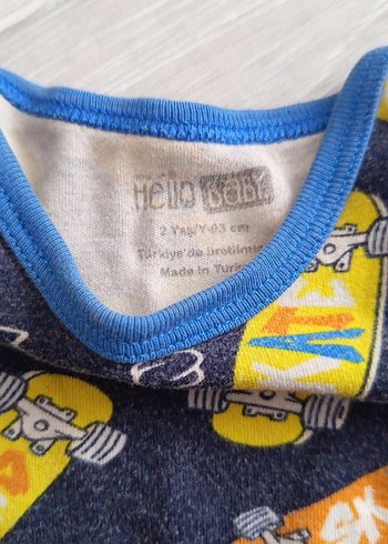 Renkli Baskılı Mavi Erkek Bebek Body - Görsel 2