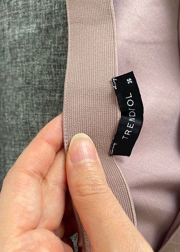 Trendyol & Milla Pembe Saten Midi Drapeli Kadın Etek
