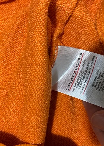 l Beden turuncu Renk Tommy hilfiger Fermuarlı Yüksek Yaka Sweatshirt