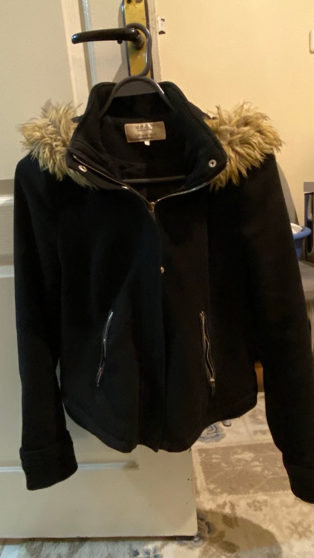 Zara siyah Fermuarlı Mont - Görsel 2