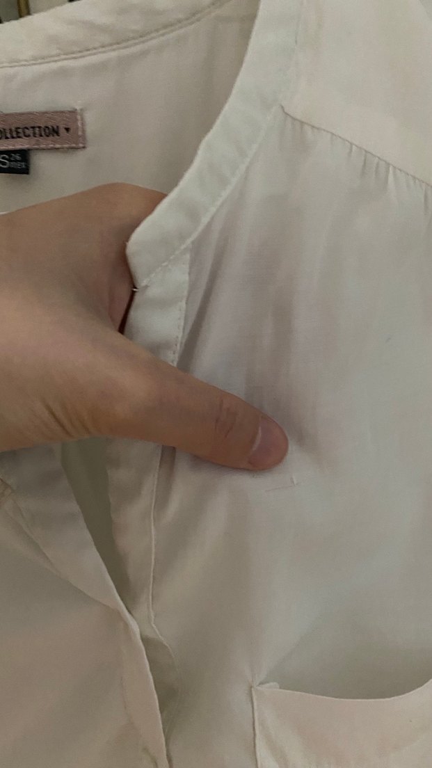 Bershka Uzun Kollu Ekru V Yakalı Kadın Gömlek - Görsel 3