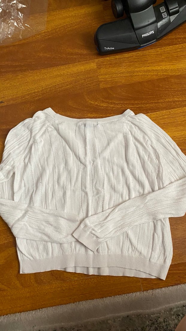 Mango Kadın Beyaz Triko Bluz - Görsel 3