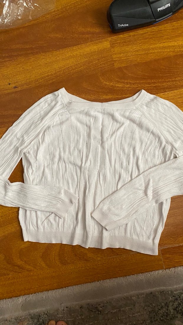 Mango Kadın Beyaz Triko Bluz - Görsel 2