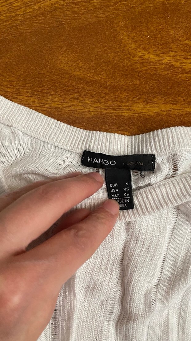 Mango Kadın Beyaz Triko Bluz - Görsel 4