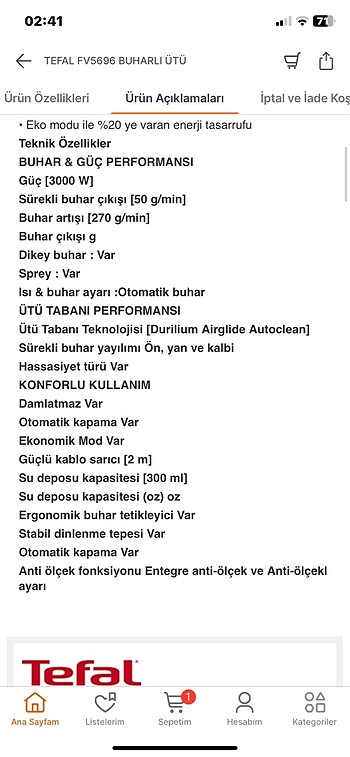 Tefal turbo pro ütü - Görsel 4