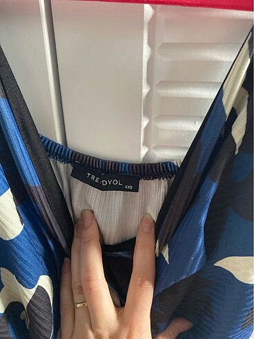 Mavi ara boy Elbise - Görsel 2