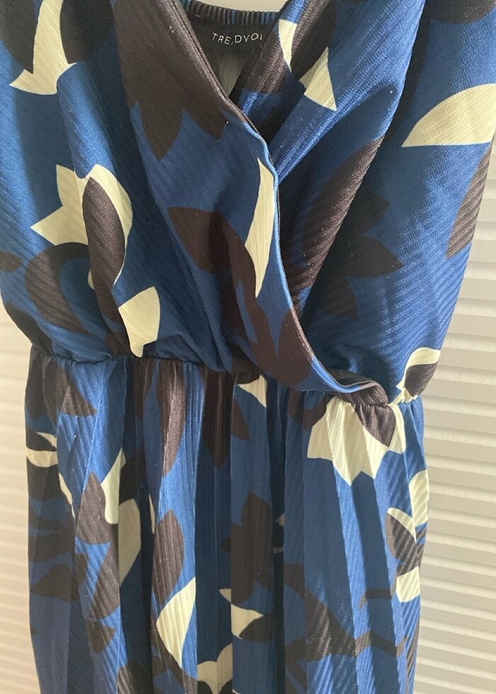 Mavi ara boy Elbise - Görsel 3