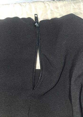 42 Beden Siyah Beli lastikli krep kumaş pantolon