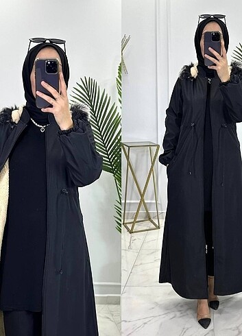 Tesettür parka mont içi kürklü kod ns4197 - Görsel 5