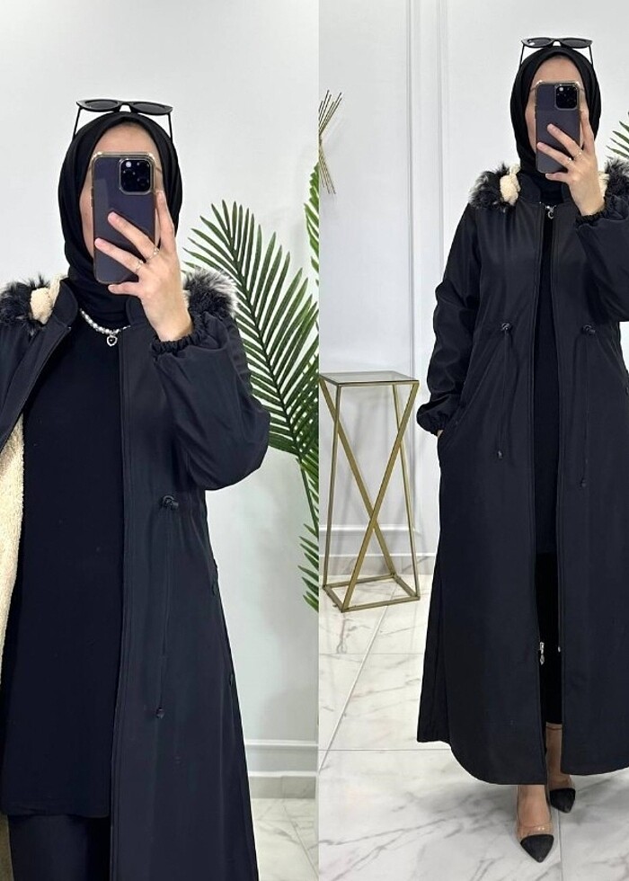 Tesettür parka mont içi kürklü kod ns4197 - Görsel 5