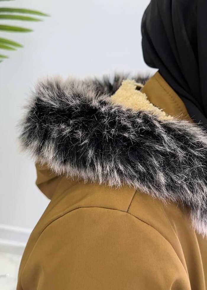 Tesettür parka mont içi kürklü kod ns4197 - Görsel 2