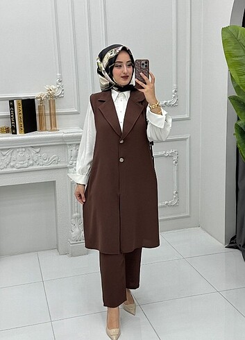 Sofia Tesettür yelek pantolon takım 2 ADET FİYATIDIR 