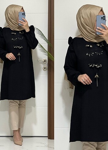 Diğer MANOLYA Tesettür fırfırlı Tunik kolye hediyeli