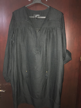 Siyah günlük mango elbise