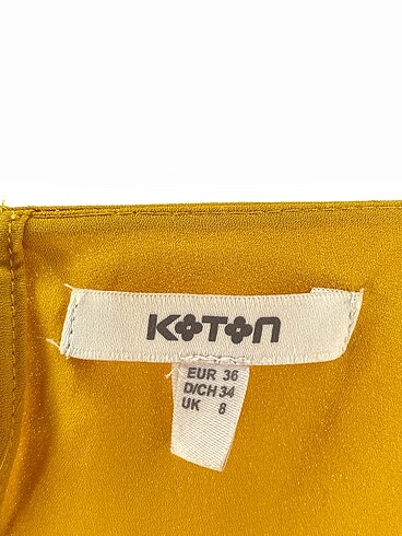 36 Beden sarı Renk Koton Bluz %70 İndirimli.
