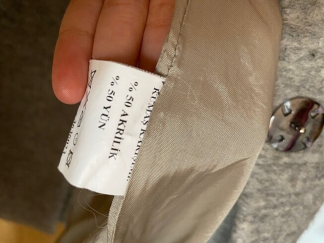 m Beden gri Renk Ekol gri yünlü kaban