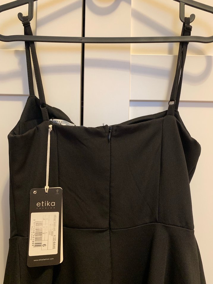 Siyah Fırfırlı Mini Gotik Elbise eda yıldız elbisesi - Görsel 4