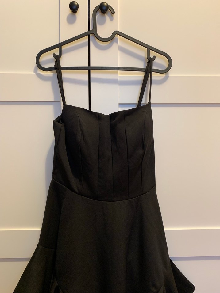 Siyah Fırfırlı Mini Gotik Elbise eda yıldız elbisesi - Görsel 3