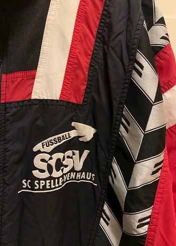 Erima Siyah Kırmızı ceket vintage - Görsel 5