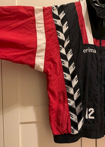 Erima Siyah Kırmızı ceket vintage - Görsel 3
