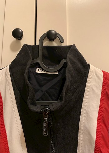 Erima Siyah Kırmızı ceket vintage - Görsel 4